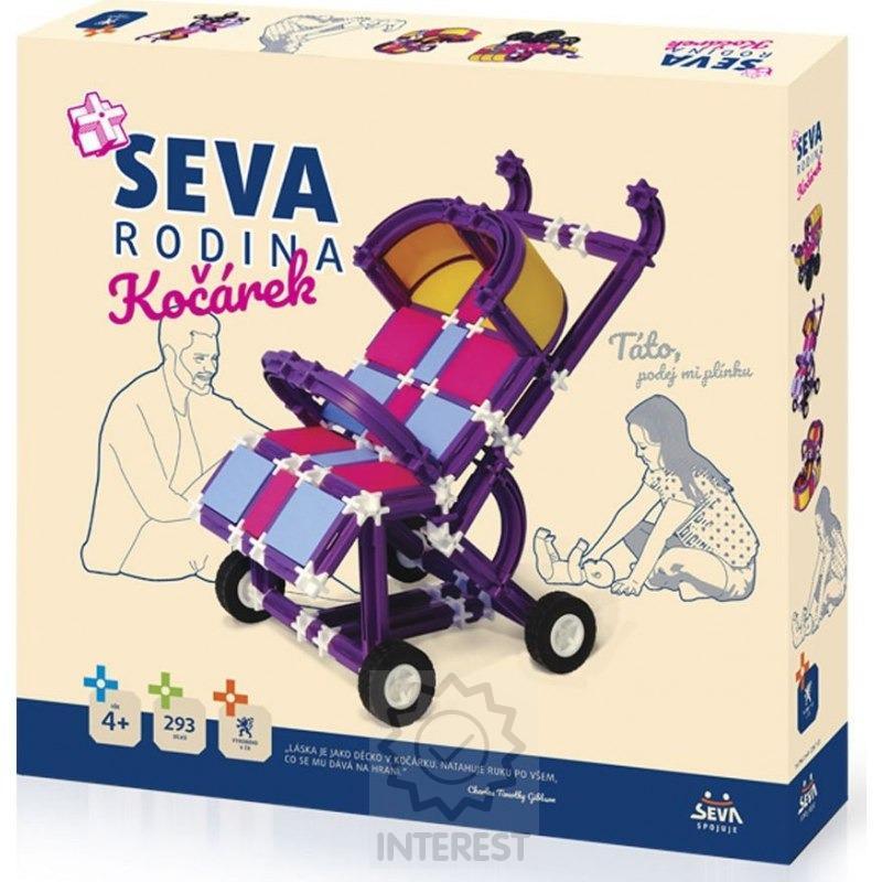 Stavebnice Seva Rodina Kočárek plast 293 dílků.
