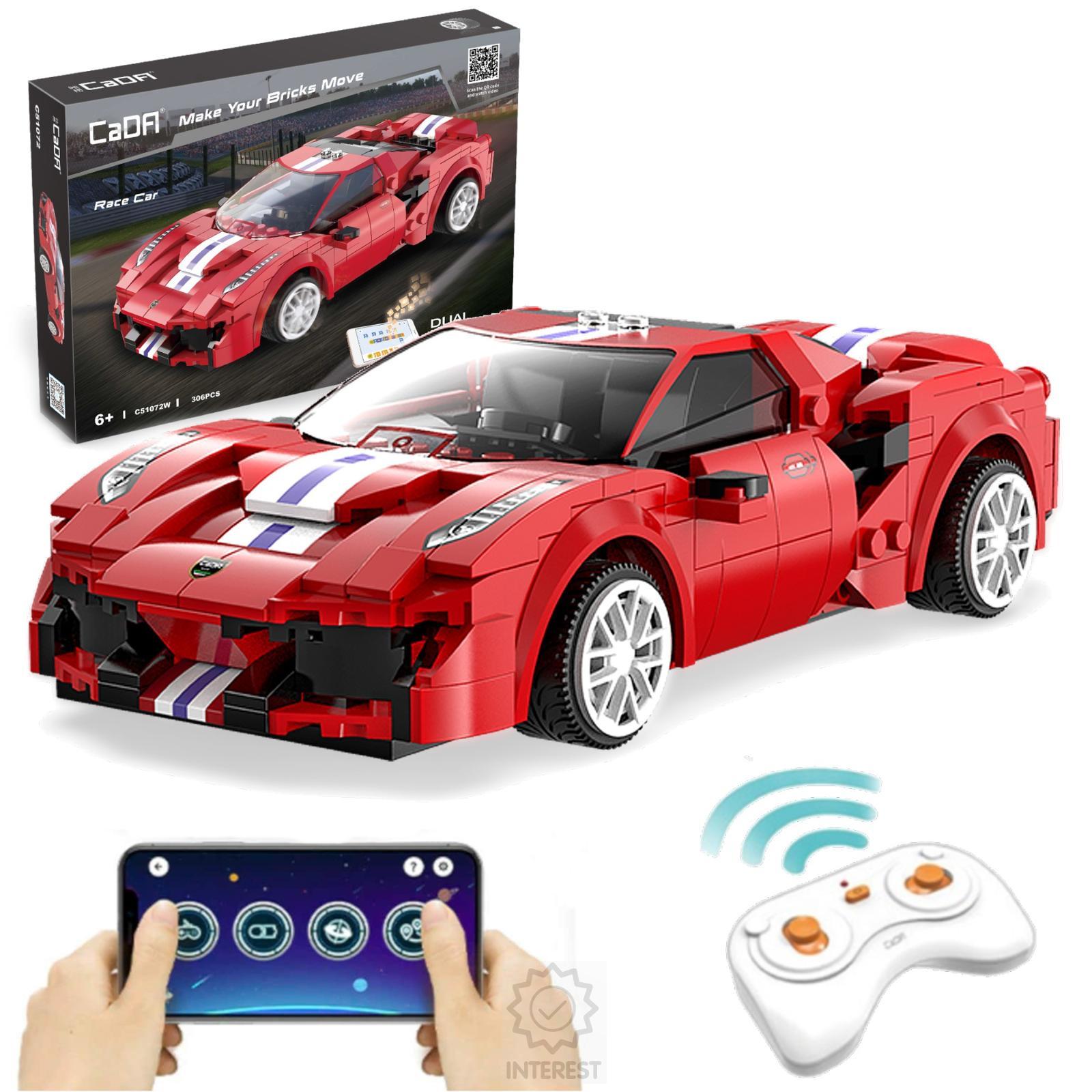 Stavebnice CaDa - Závodní auto R/C 306 dílků na dálkové 20cm