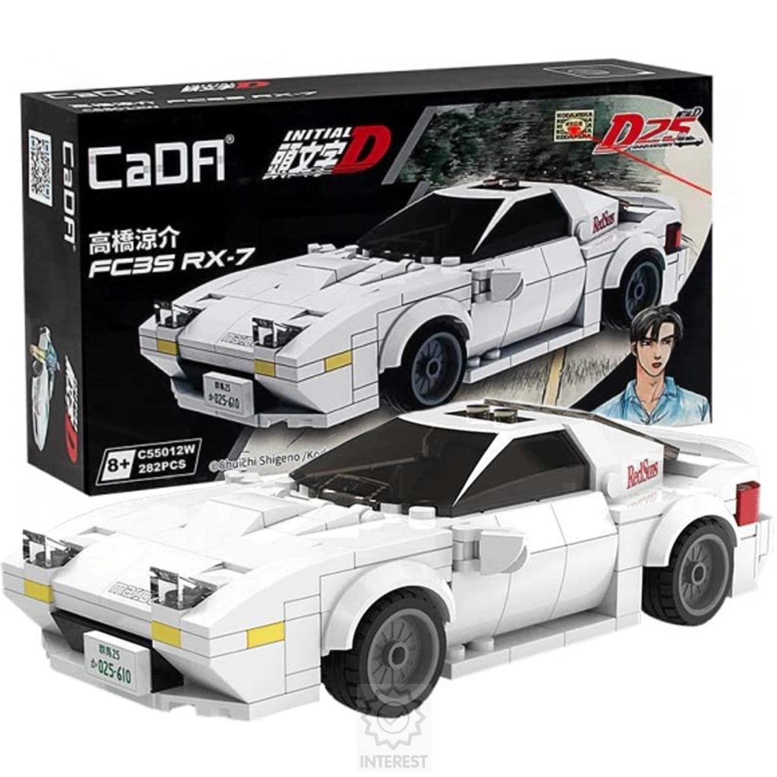 Stavebnice CaDa - Závodní auto Mazda RX-7 FC35 Initial 282 dílků 17cm