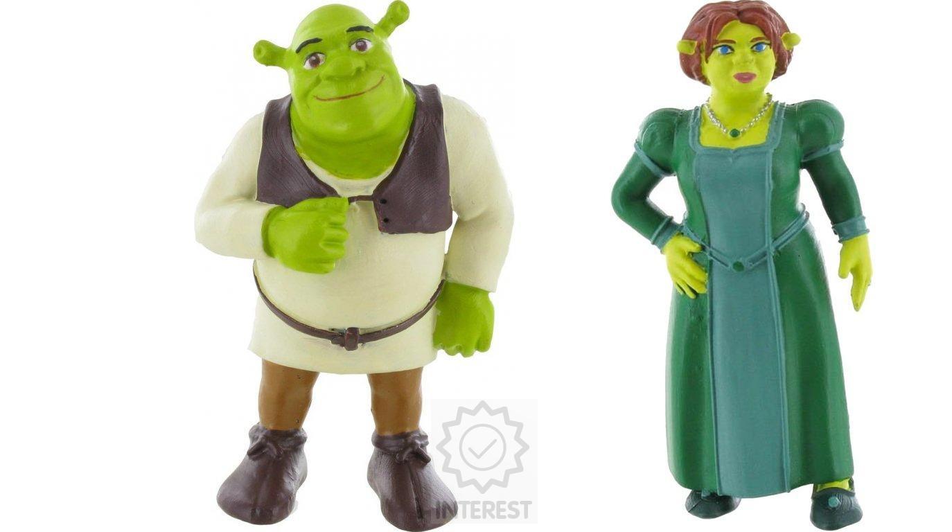 Sada 2 kusů figurek - Shrek a Fiona.