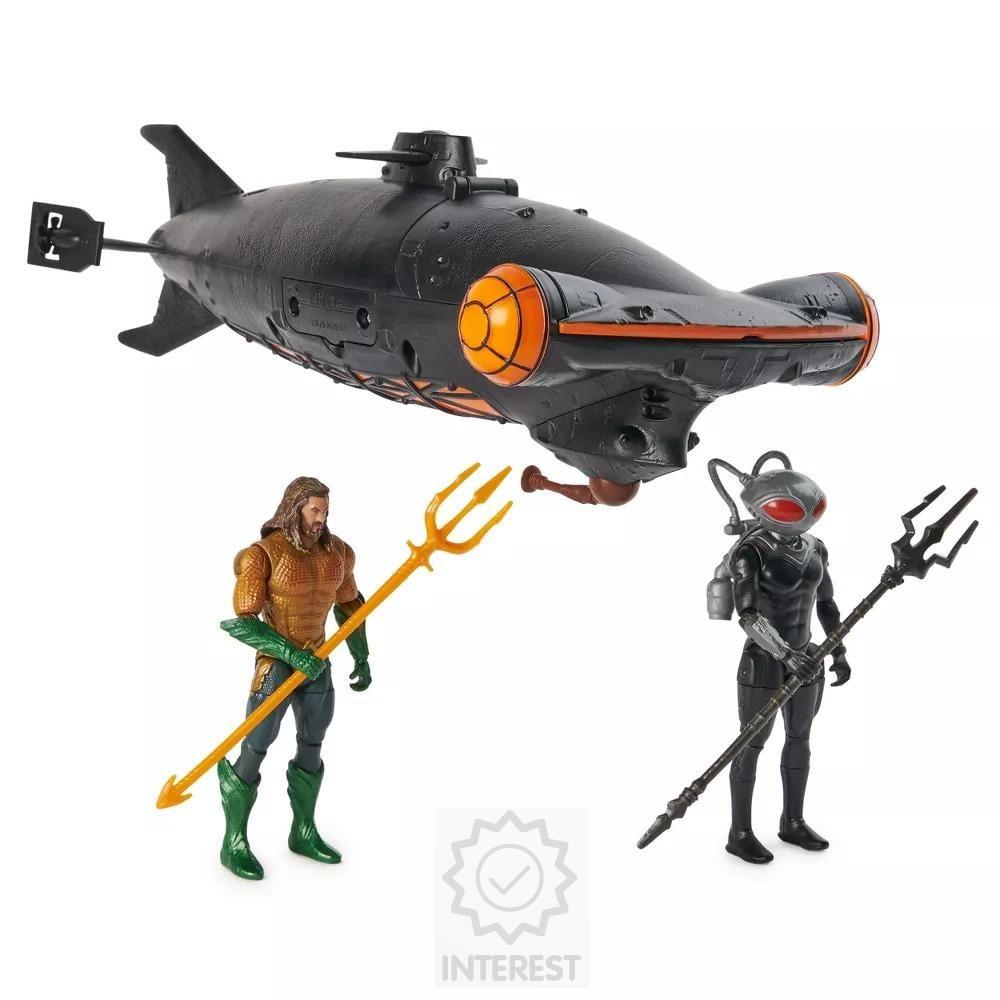 Aquaman DC - Figurky Aquaman versus Black Manta + bojová ponorka.