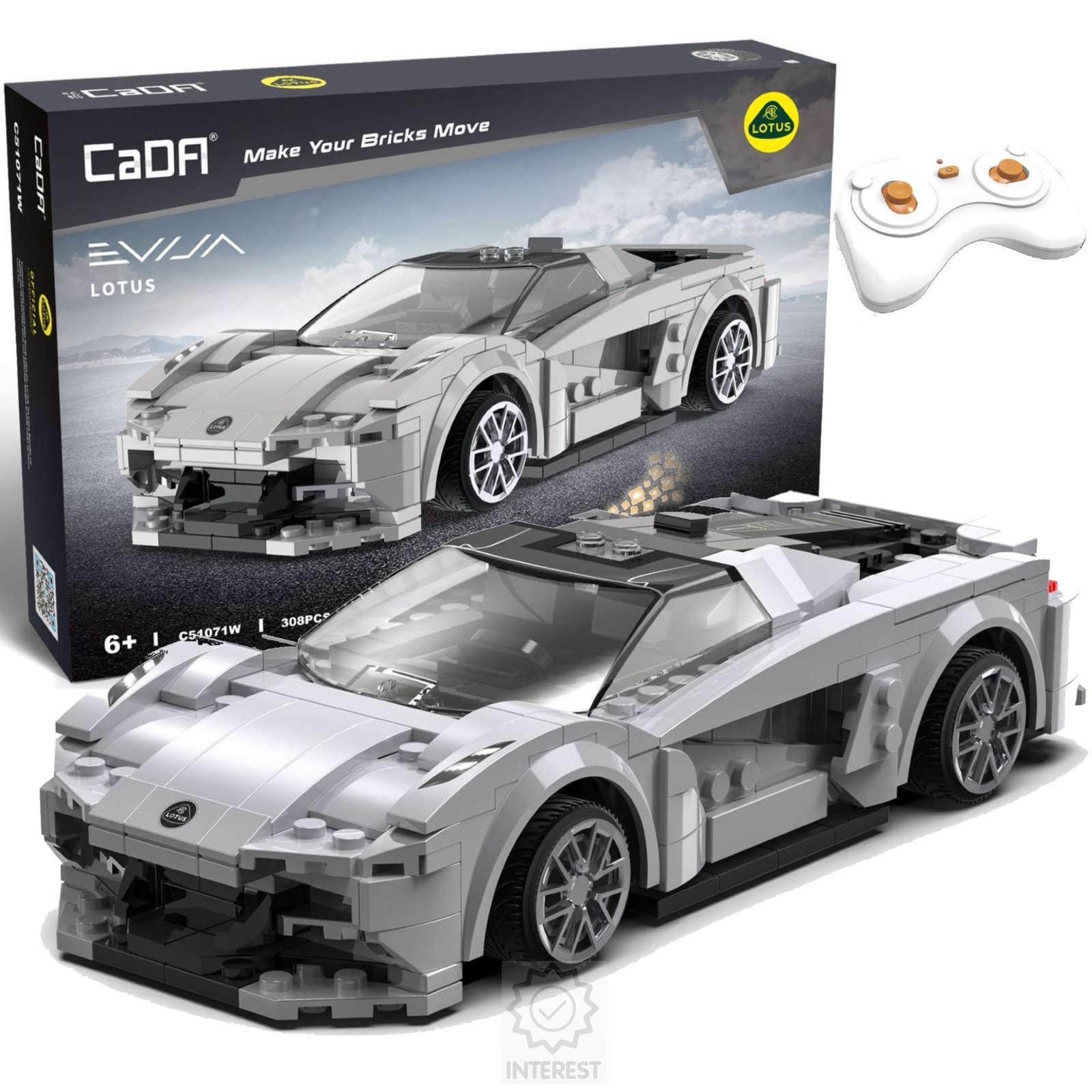 Stavebnice CaDa - Lotus Evija R/C Dual Mode 308 dílků na dálkové 20cm.