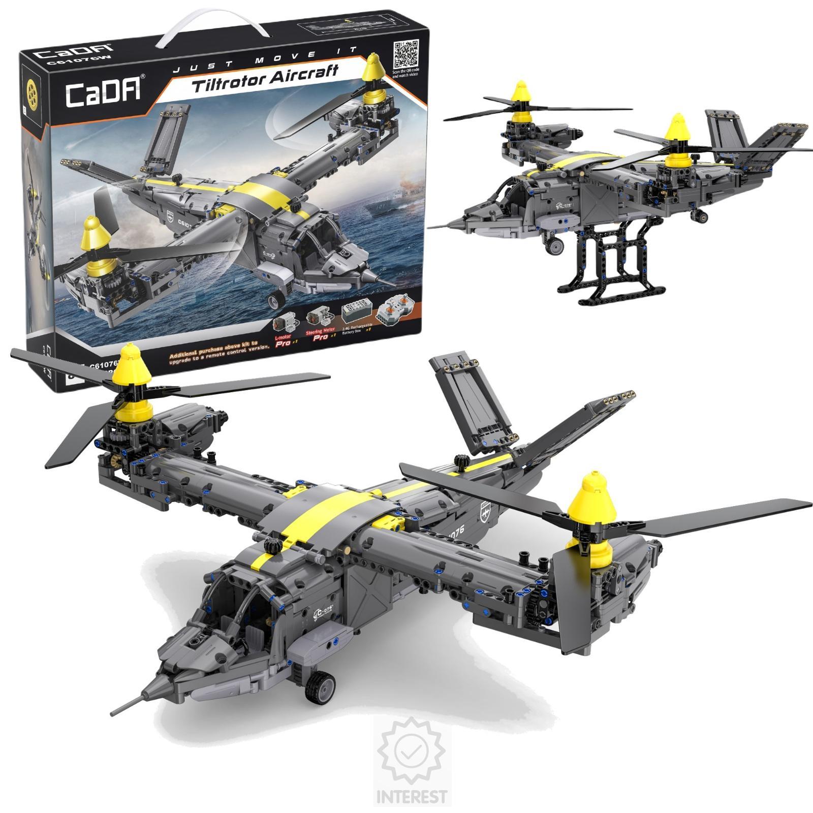 Stavebnice CaDa - vrtulník Tiltrotor Aircraft 1436 dílků 54cm.