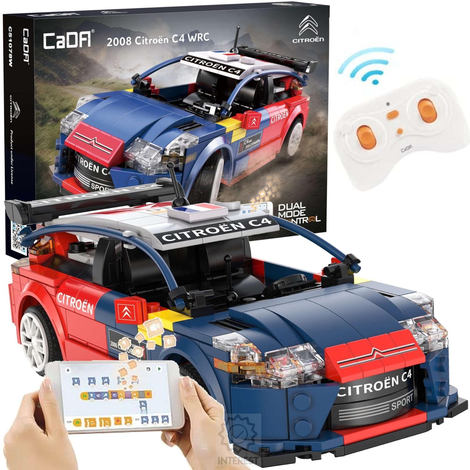 Stavebnice CaDa - závodní auto R/C Citroen C4 WRC 329 dílků na dálkové