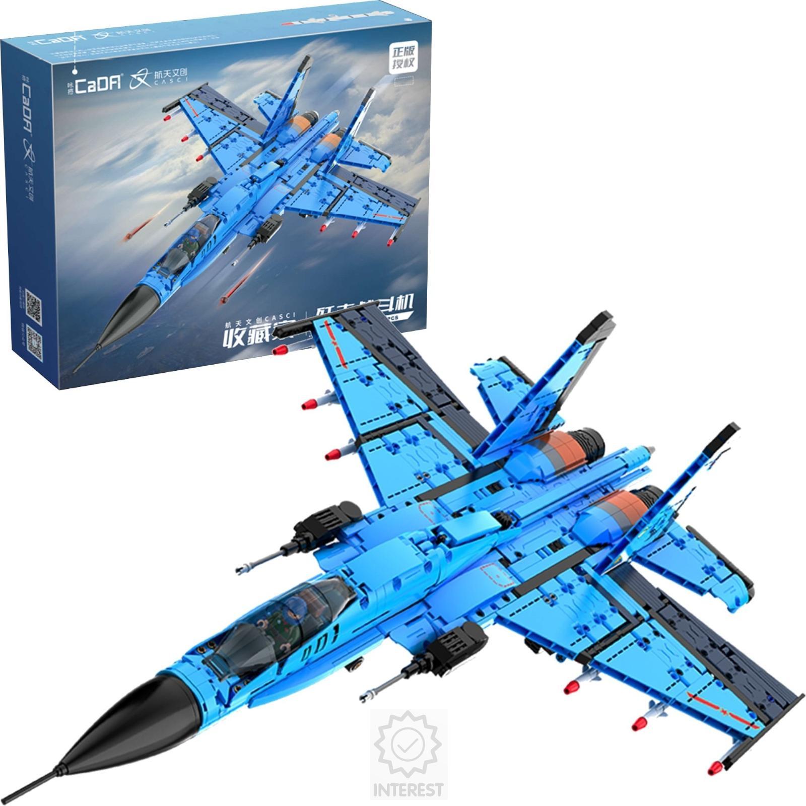 Stavebnice CaDa - Stihačka J-15 Flying Shark 1481 dílků 68cm.