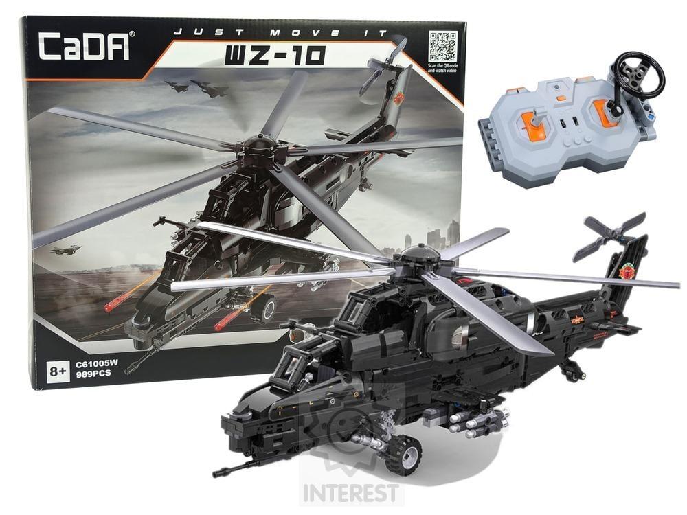 Stavebnice R/C CADA - Helikoptéra 989 dílků na dálkové ovládání.