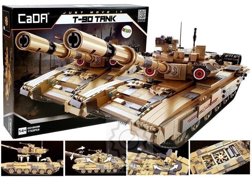 Stavebnice R/C CADA Tank T90 - 1722 dílků - (K134326)
