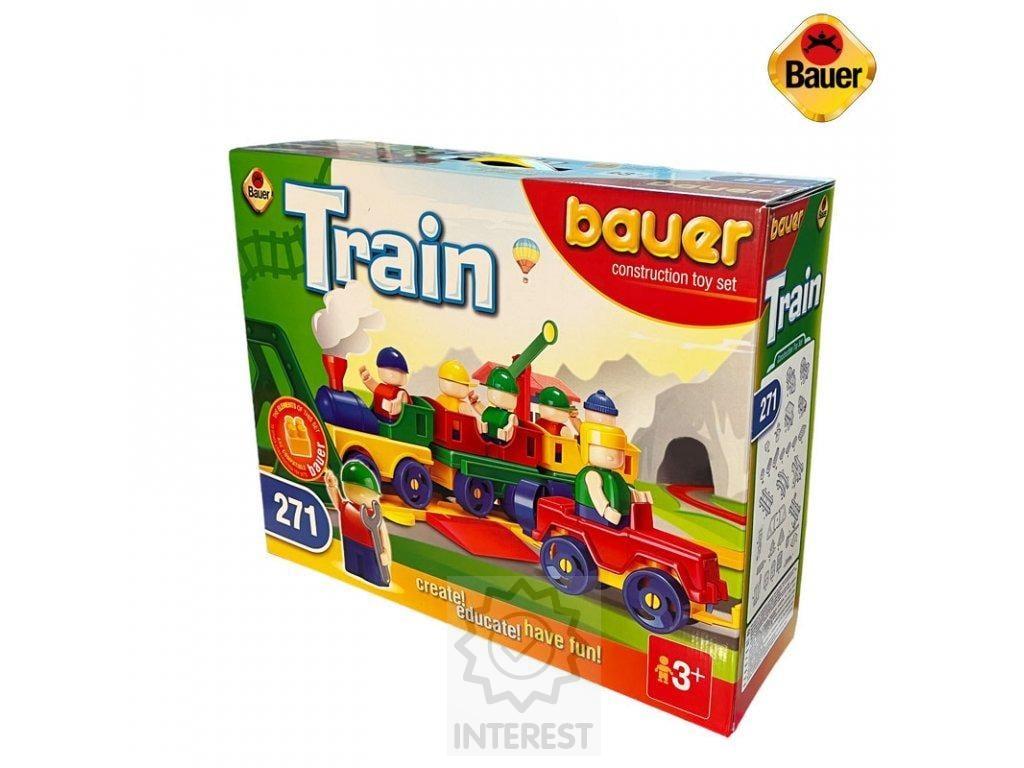 Stavebnice BAUER: Train Vláčky 271 dílů.