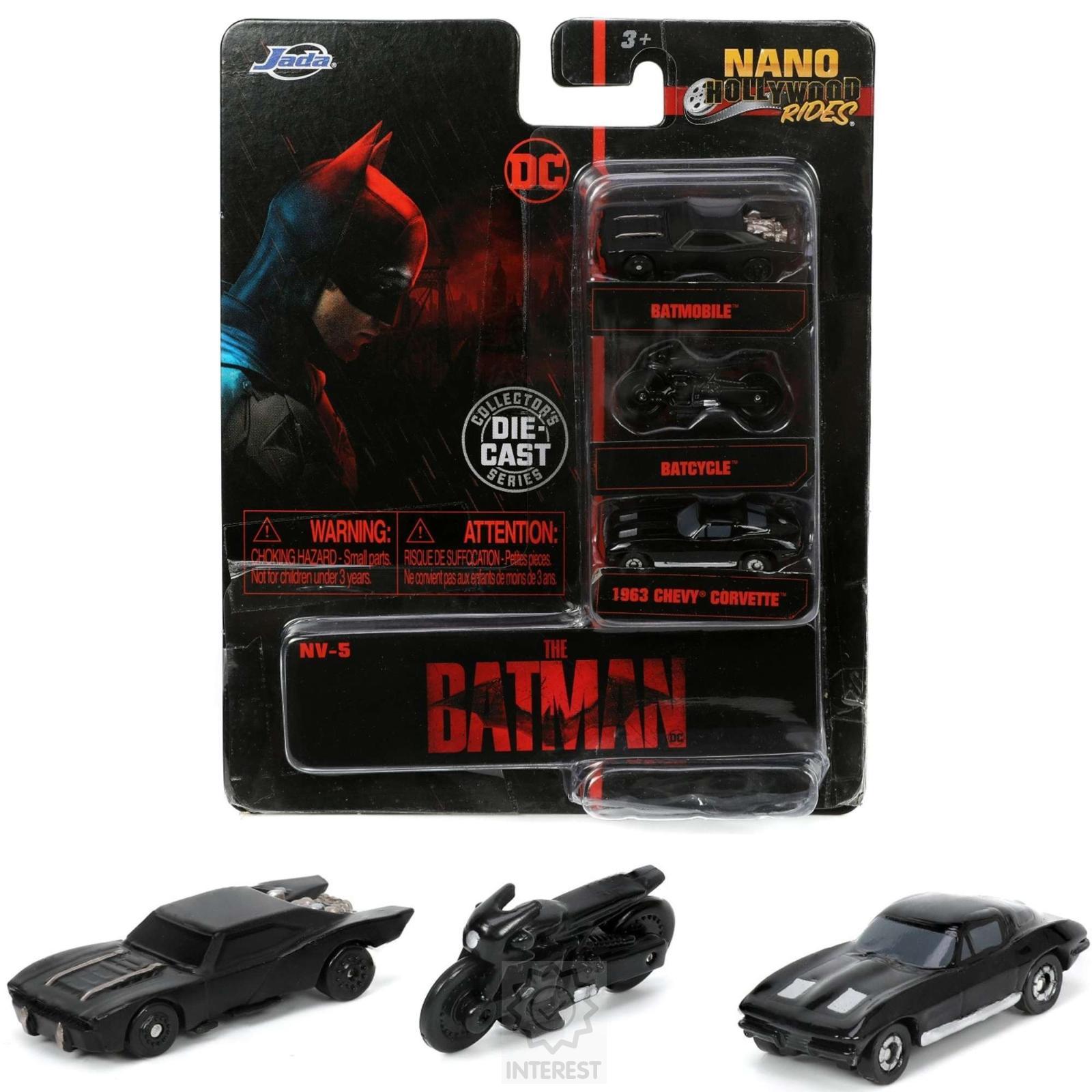 Batman - Sada 3 mini kovových autíček o rozměru 4 cm - (K134240)