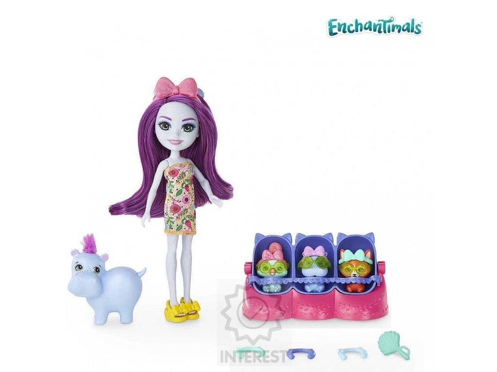 Enchantimals Panenka a miminka Hedda Hippo a Lake.