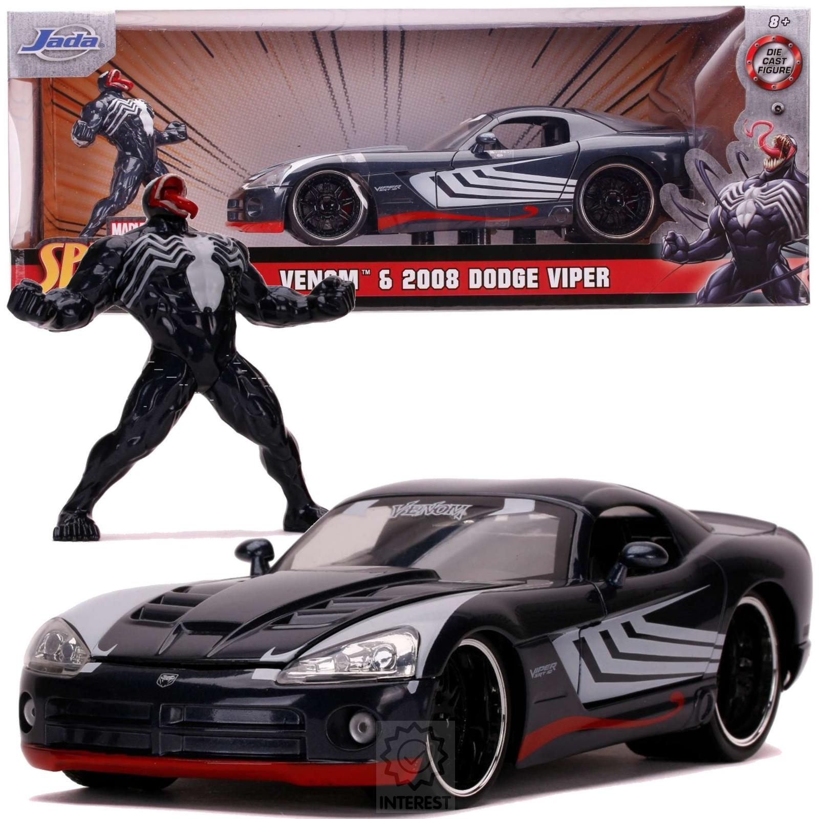Jada Toys - Set Venom figurka a vozidlo 2008 Dodge Viper - (K72077)