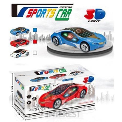 Sportovní 3D auto se zvuky a světelnými světly - Barva bílá (K134211)