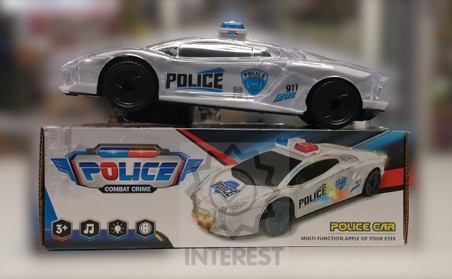 Sportovní policejní auto se zvuky a světelnými světly - (K134211)