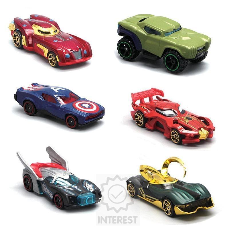 Set krásných modelů autíček Avengers set 6ks - (K72170).