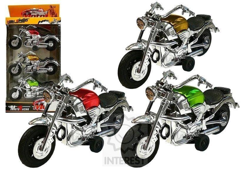 Sada motorek - motocyklů s Stretch 3 kusy.
