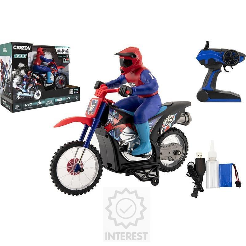 Motorka RC vypouštějící páru plast 35cm.