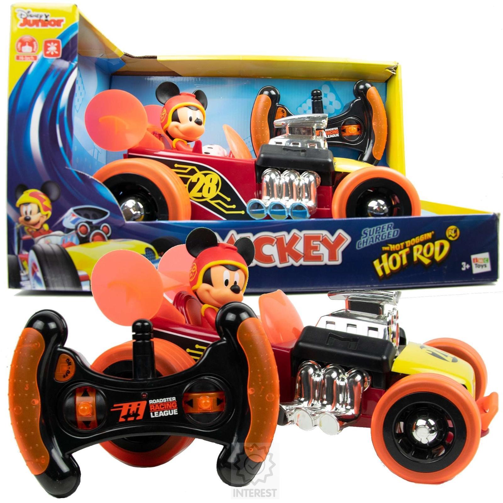 Mickey Mouse - Závodní Auto R/C + figurka na dálkové ovládání.