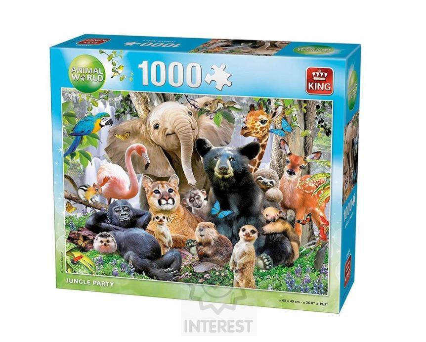 Puzzle Zvířata v džungli 1 000 dílků.