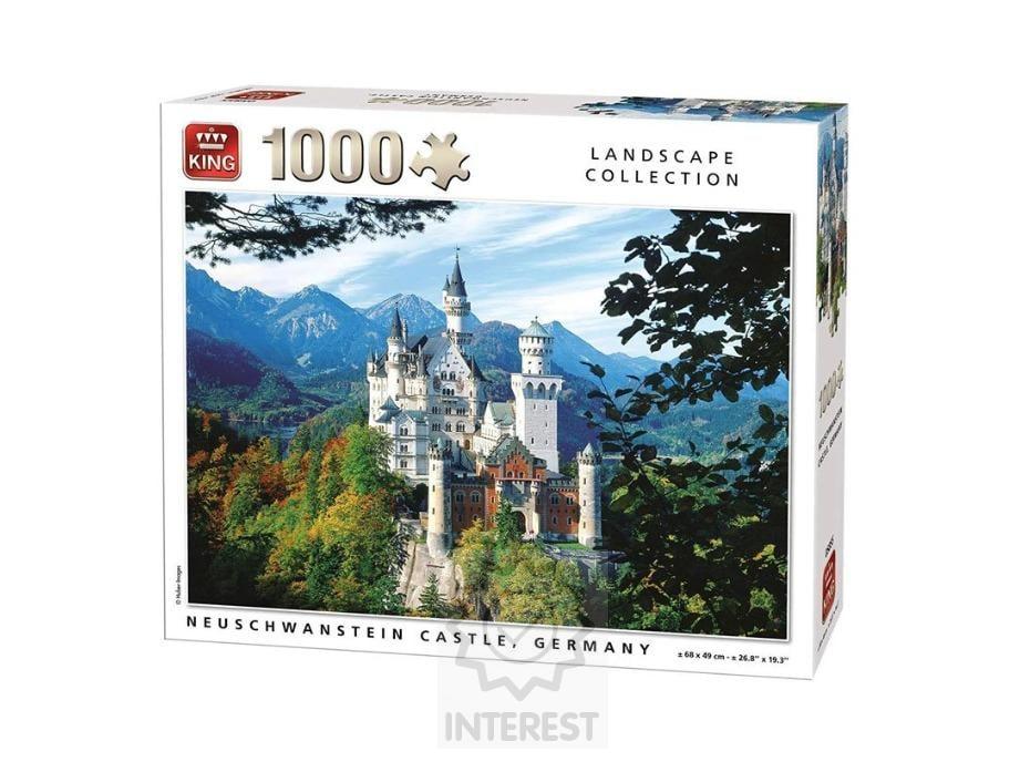 Puzzle Bavorského zámku - Neuschwanstein 1 000 dílků.