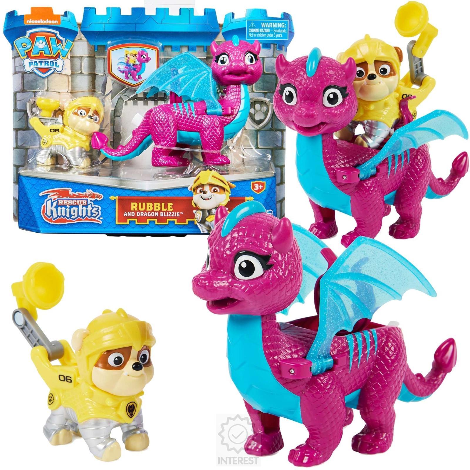 Tlapková patrola rytíři figurky s drakem Rubble.