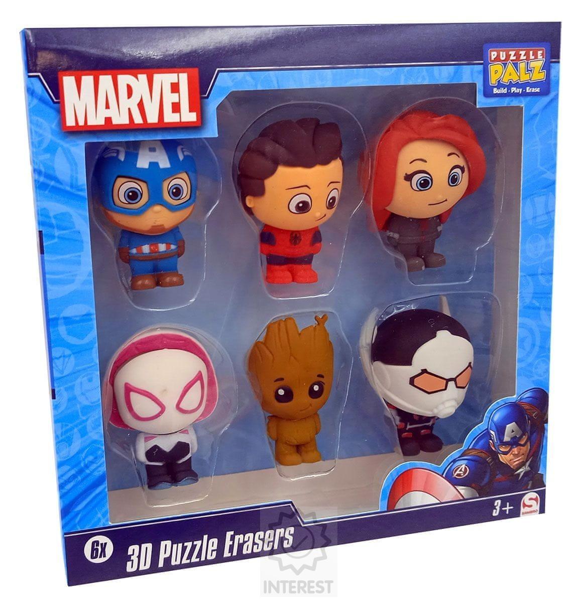 MARVEL 3D Puzzle a guma na gumování 2v1 - Marvel - hrdinové.