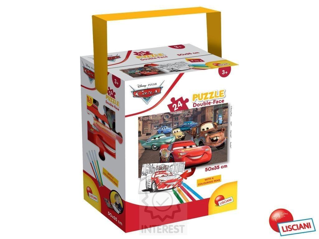 Vybarvovací Cars Puzzle double-face 24 dílků - (K124202)