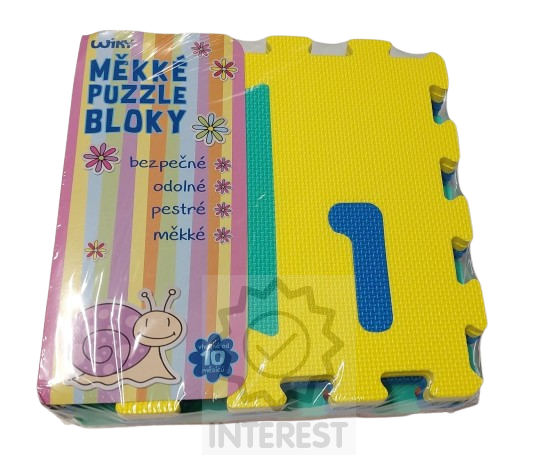 Měkké puzzle bloky (32cm) počítání S4 - set 10ks