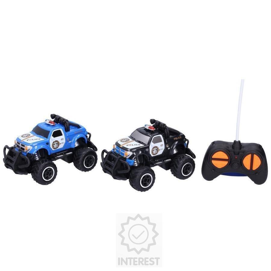 RC Auto terénní POLICIE 14cm na dálkové ovládaní. ČERNÉ.