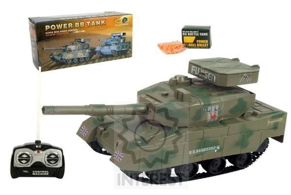 Tank R/C na dálkové ovládání, který vystřeluje kuličky 6mm - (K134260)