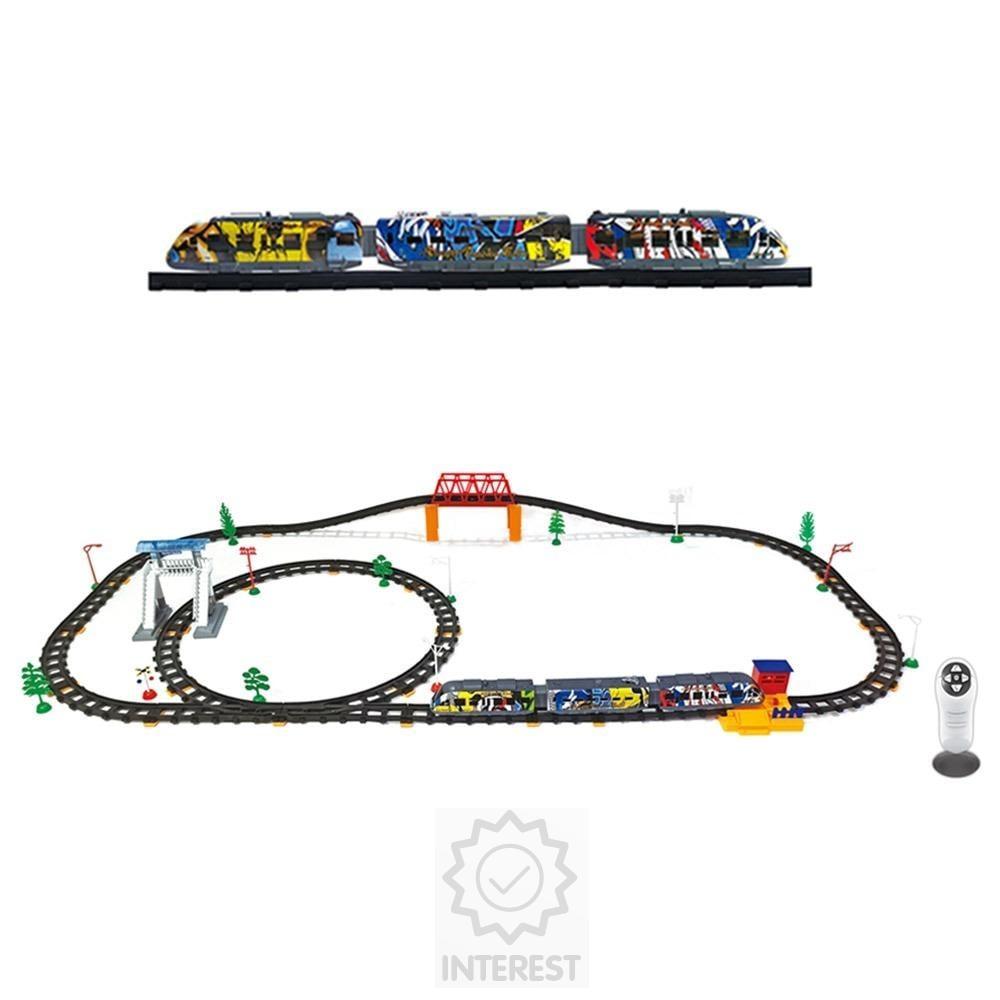 Vlak graffiti set R/C na dálkový ovladač - 117 x 66 cm - (K119098)