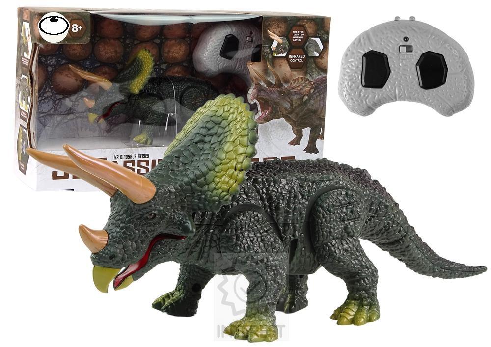 Dinosaurus RC Triceratops na dálkové ovládání se zvukem - (K134339)