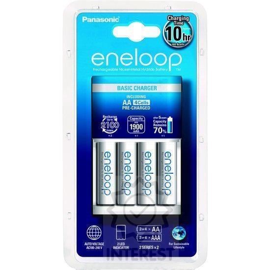 Nabíječka Panasonic ENELOOP + 4 x nabíjecí baterie AA ENELOOP