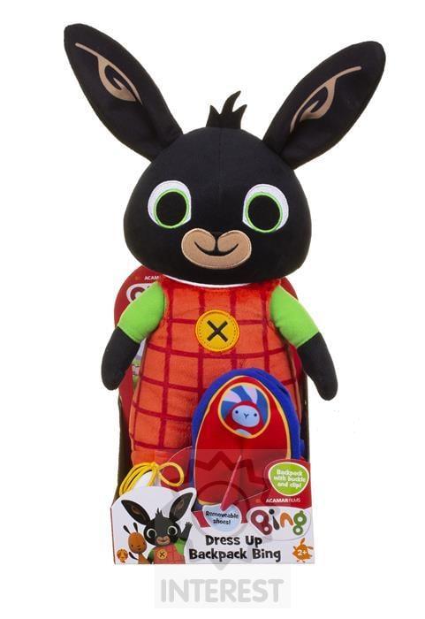 Bing a učení se oblékat - plyšový maskot s batohem 35 cm.