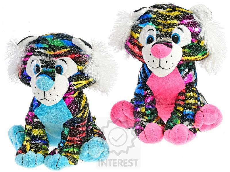 Plyšový třpytivý Tygr - STAR SPARKLE - 35cm. Růžový