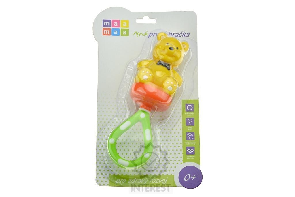Dětské chrastítko WIKY (17cm) - Medvídek Pú.