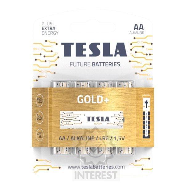 Tesla - GOLD Alkalická tužková baterie AA LR06, blistr - 4 kusy