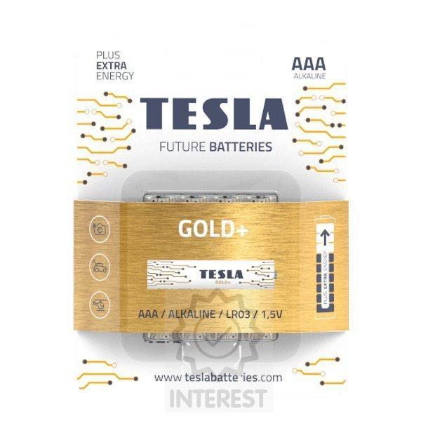 Tesla - GOLD Alkalická mikrotužková baterie AAA LR03, blistr- 4 kusy