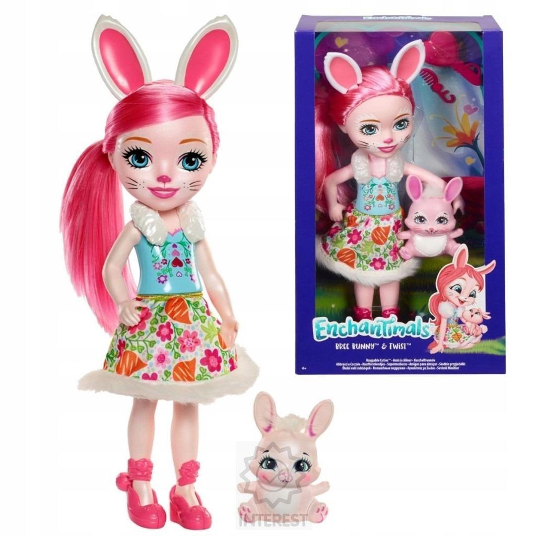 ENCHANTIMALS - Velká panenka se zvířátkem Bree Bunny a Twist 30cm.
