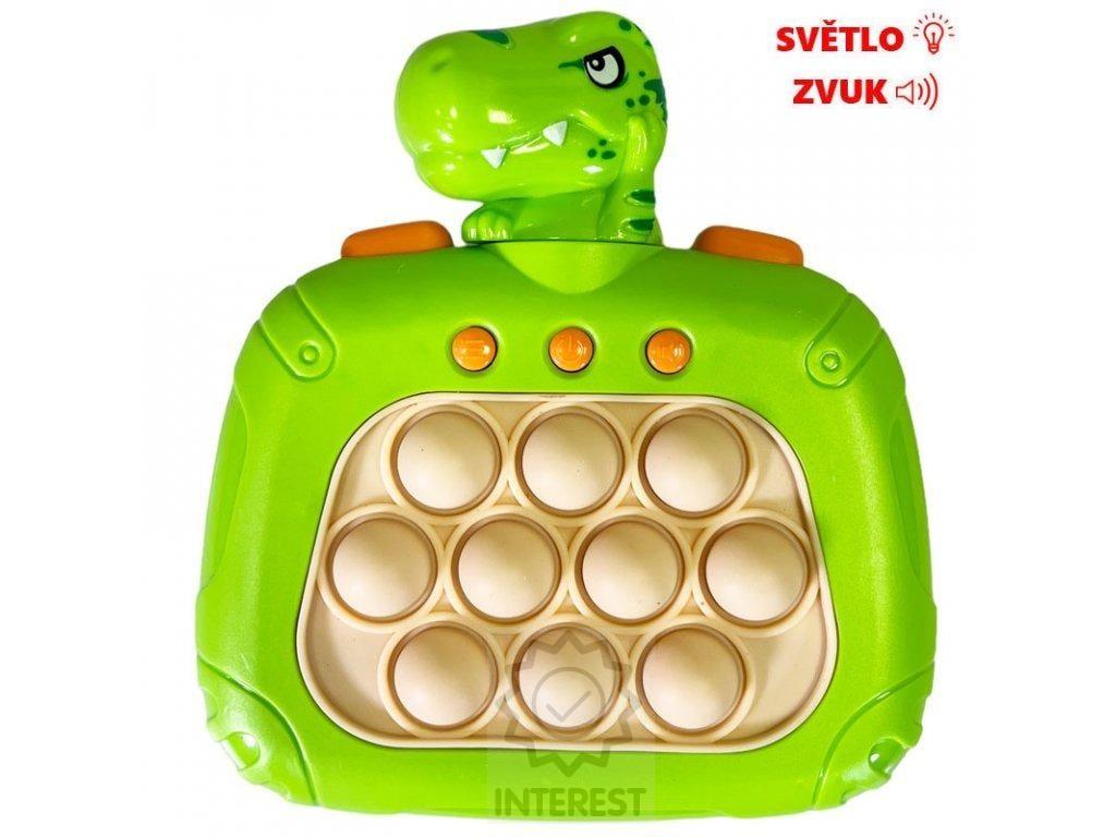 Elektronická hra POP IT Dinosaurus zelený.