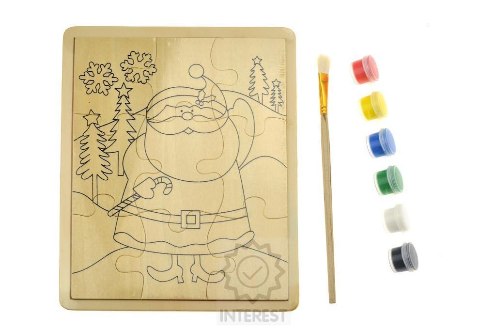 Namaluj si sám puzzle - Santa Klaus.