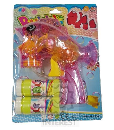 Bublifuk ryba 18 cm se světlem - mix barev