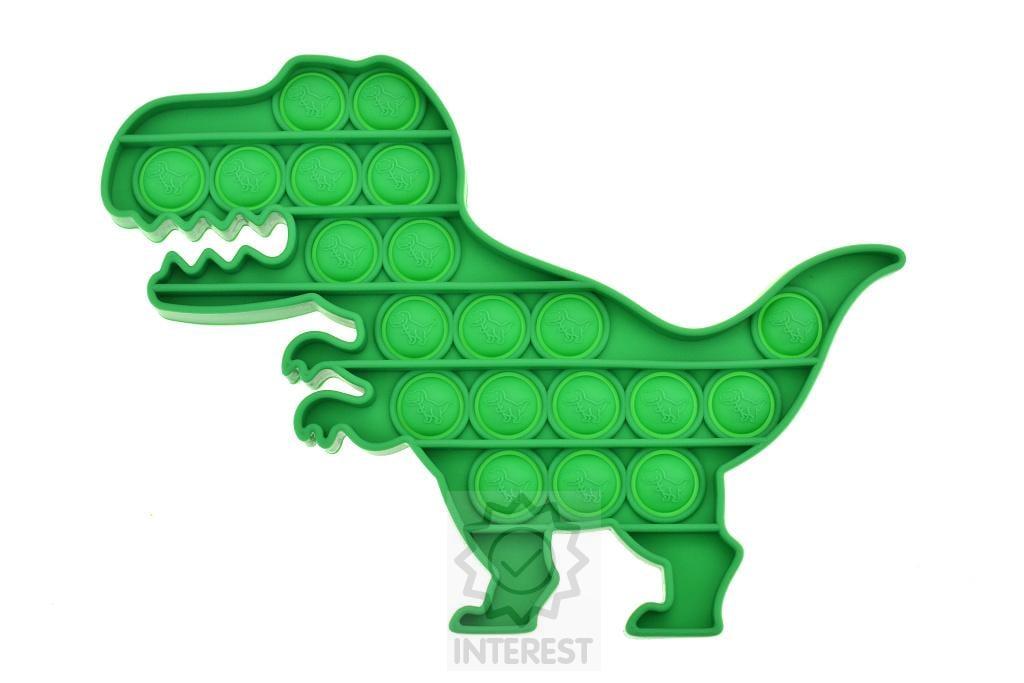 Fidget Popit antistresová hračka Dinosaurus T-REX, zelený.
