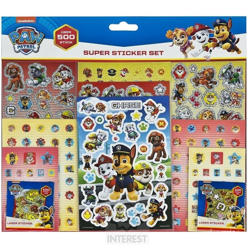 Velká sada nálepek 500ks Paw Patrol.