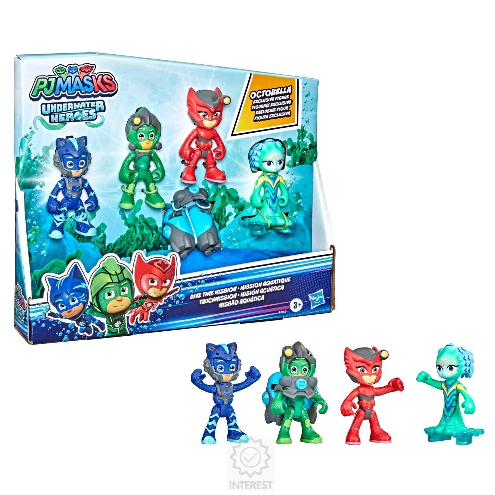 PJ Masks - Podvodní hrdinové Heroes - set 4 figurek + příslušenství