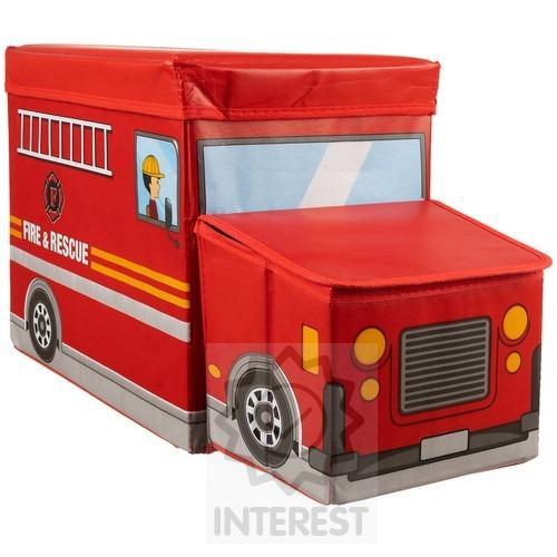 Box na hračky hasičské auto 53 x 26 x 31,5 cm. Kruzzel.
