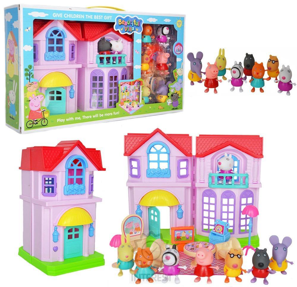 Domeček Peppa Pig s nábytkem, světlo, zvuk + 8 figurek..