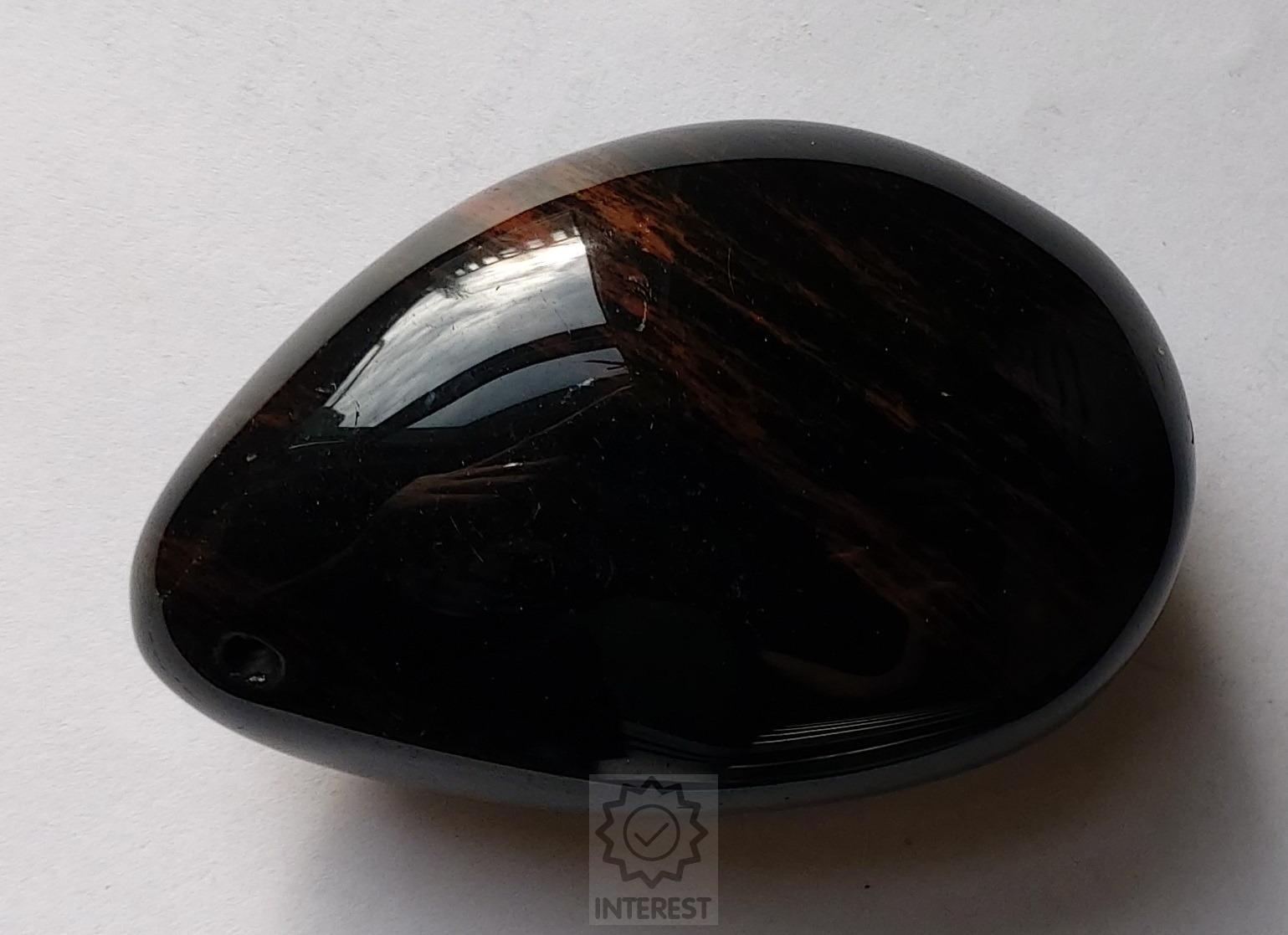 Masážní kámen HMATKA Obsidián Mahagonový - Mexiko - 164,10gr.