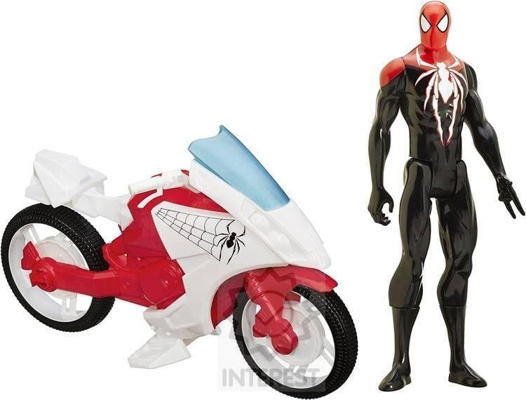 Spiderman Figurka 30 cm + motorka Web Net Cycle od Hasbro - (K134439)