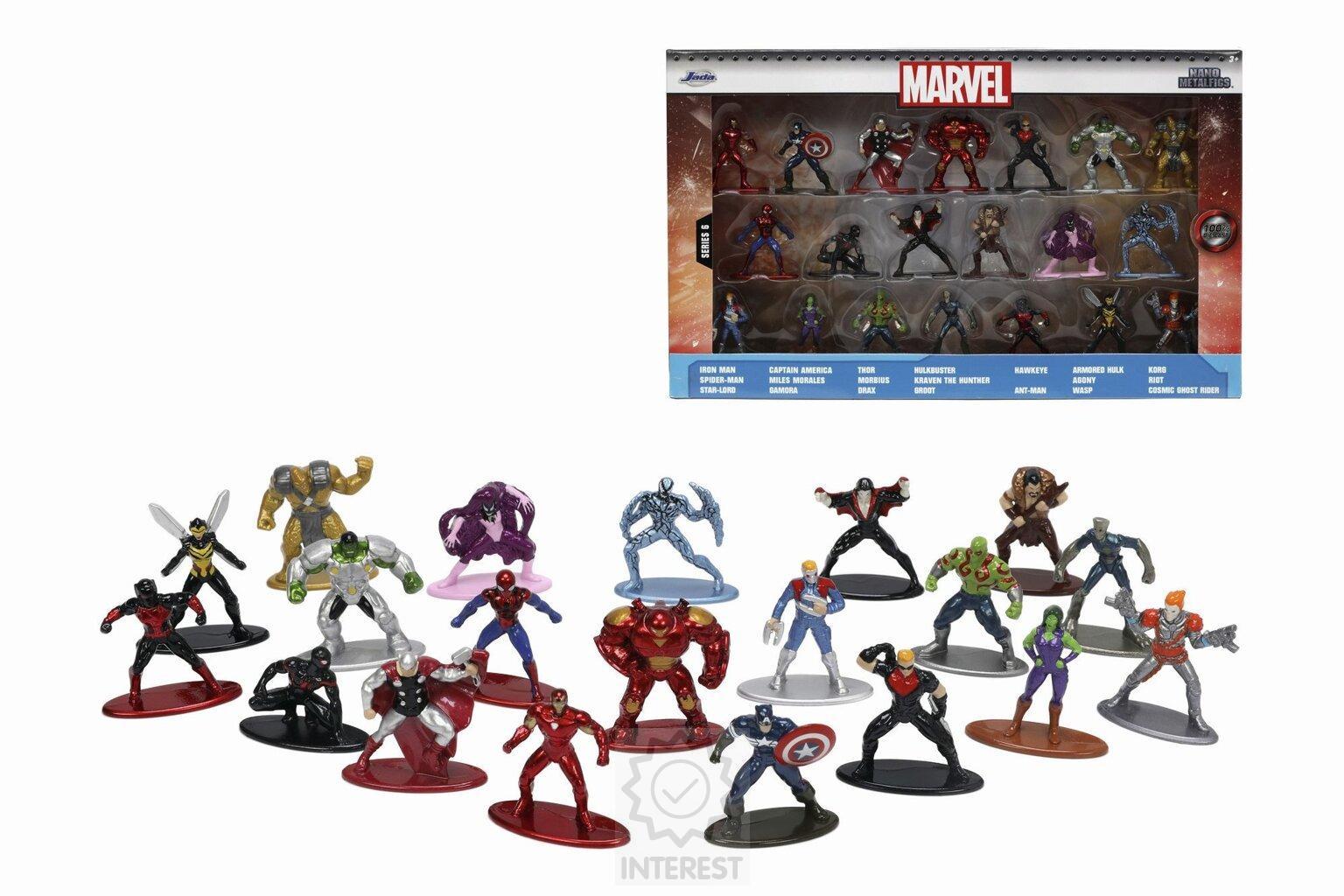 Kovové Nanofigurky sběratelské Marvel 20ks - Jada Toys.