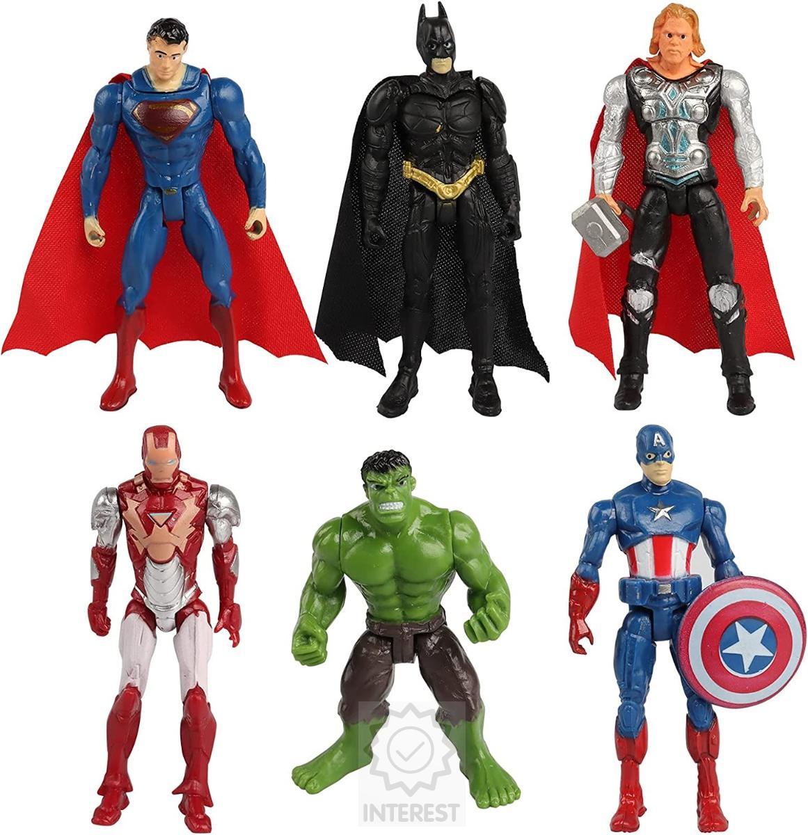 Avengers - Sada 6 ks figurek + dekorace toppery 24ks - (K134524)